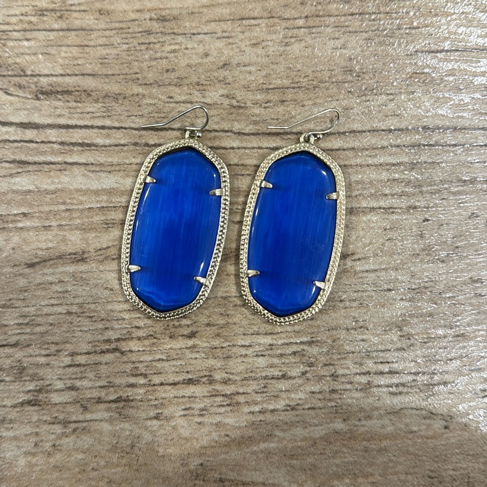 Kendra Scott Earrings in Blue with Gold metal